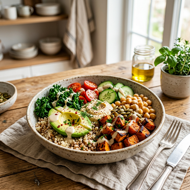 Mediterranean grain bowl